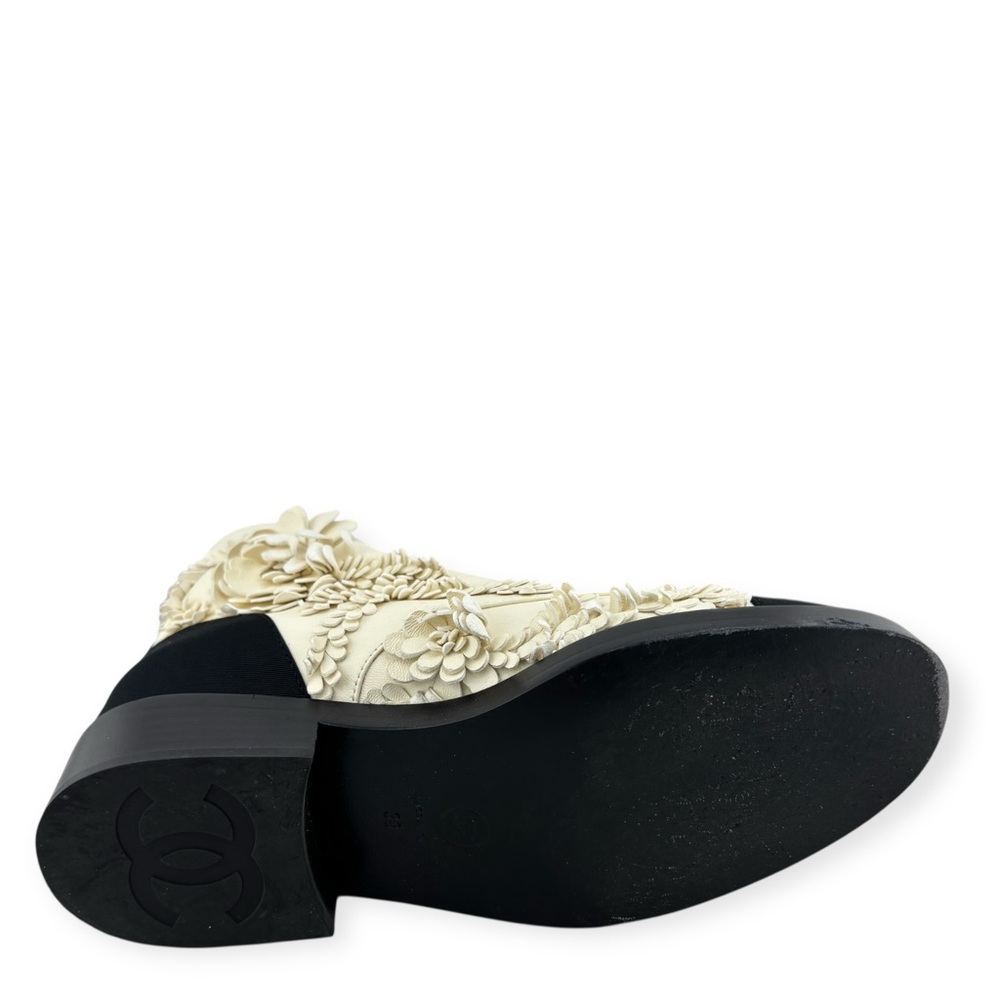 Chanel CC Camellia Flower Combat Boots - Picture 5 of 5